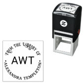 3 Initial Monogram From the library of Book Name P セルフインキングスタンプ (インサイチュ)