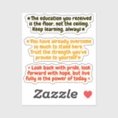 3 Inspirational Quotes for Graduates | Positive シール (シート)