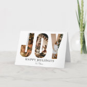 3 JOY Photo Holiday Card Custom Family サンキューカード (正面)