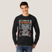 3 Laws Of Plumbing  I  Plumber Pipefitter Tシャツ (正面フル)