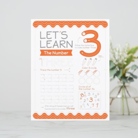 3 Learn To Draw Number 3 Teacher Home Schooling  (スタンド正面)