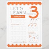 3 Learn To Draw Number 3 Teacher Home Schooling  (正面)