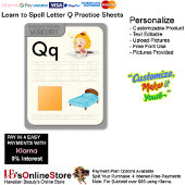 3 Learn To Spell Letter Q Teacher Home Schooling