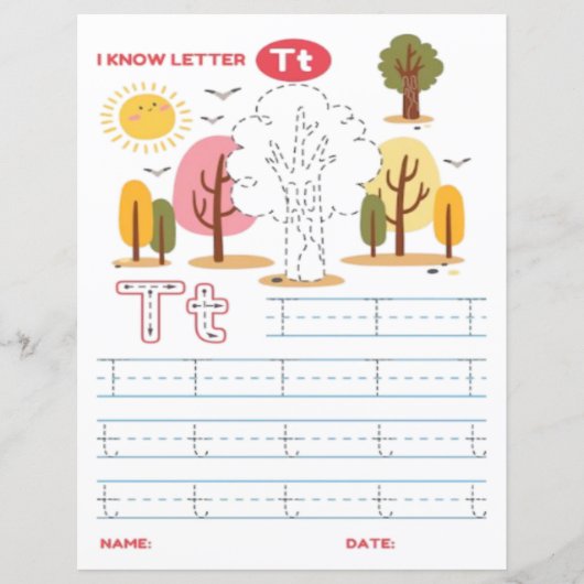 3 Learn To Spell Letter T Teacher Home Schooling (正面)