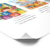 3 LETTER NAMEポスター+誕生詳細+写真 フォトプリント            (角)