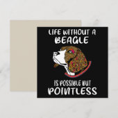 3 Life Without A Beagle 招待状 (正面/裏面)