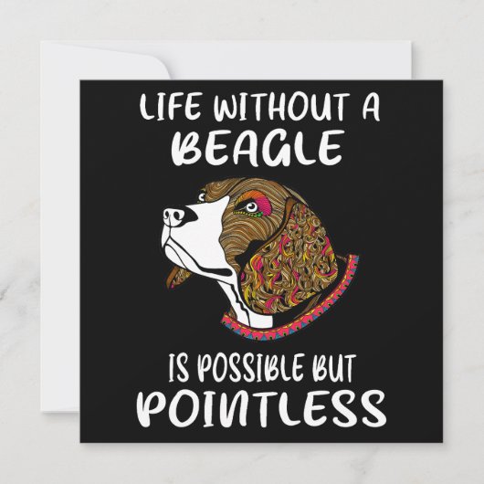 3 Life Without A Beagle 招待状 (正面)
