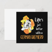 3 Life's Just Better With A German Shepherd 招待状 (正面/裏面)