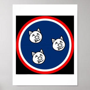 3 Little Tn Pigs おもしろい Bbq ポスター