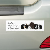 3 long haired piggies bumper sticker バンパーステッカー (車上)