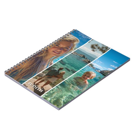 3 Long Vertical Strip Boho Photo ノートブック (左側)