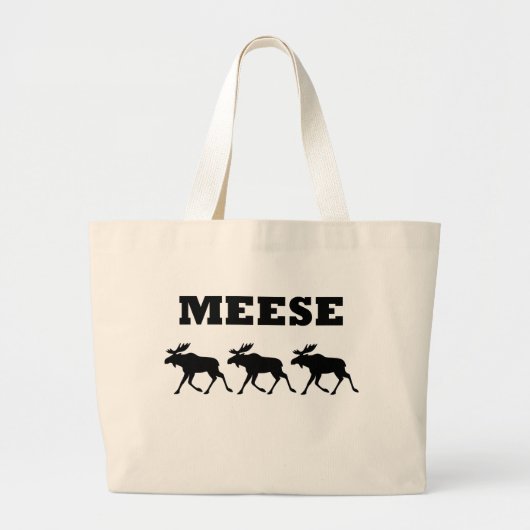 3 MeeseのおもしろTシャツ ラージトートバッグ (正面)