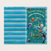 3-Mendous Party Custom Vertical Birthday Invite 名刺 (外部フラット)