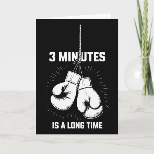 3 Minutes Is A Long Time Boxing Funny Kickboxing B カード (正面)