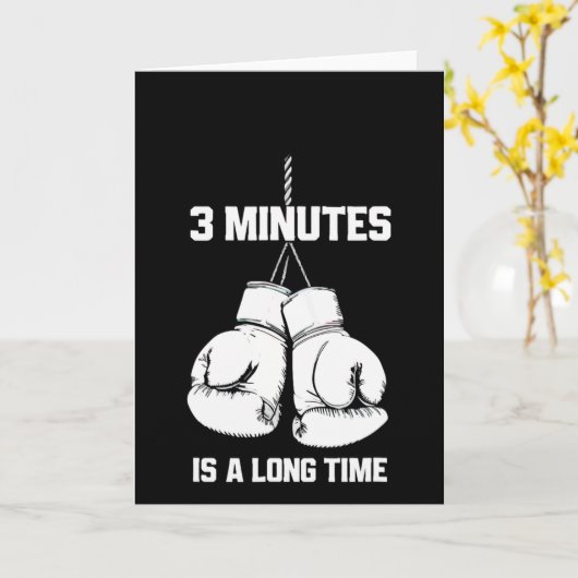 3 Minutes Is A Long Time Funny Boxing Kickboxing B カード (黄色い花)