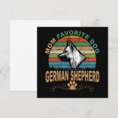 3 Mom Favorite Dog German Shepherd 招待状 (正面/裏面)