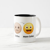 3 Moods of Coffee Funny Coffee Lover Design ツートーンマグカップ (正面右)