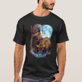 3 Moon Bison Buffalo Animal Bison Tシャツ (正面)