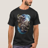 3 Moon Buffalo Bison Graphic Animal Tシャツ (正面)