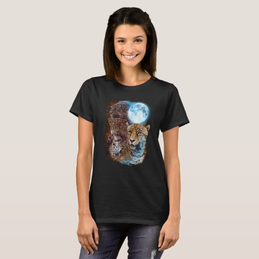 3 Moon Jaguar Genus Panther Cat Animal Tシャツ (正面フル)