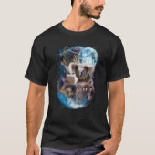 3 Moon Koala Marsupial Wombat Animal Tシャツ (正面)