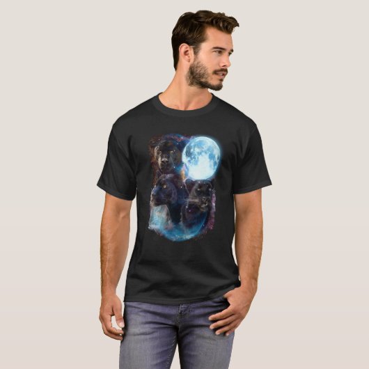 3 Moon Panther Cougar Graphic Animal Tシャツ (正面フル)