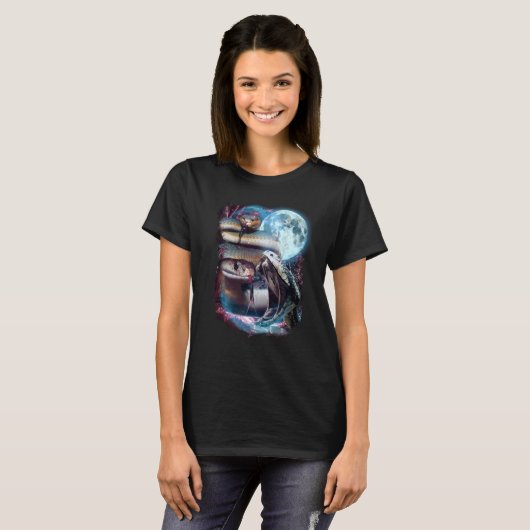 3 Moon Snake Squamata Reptile Animal Tシャツ (正面フル)