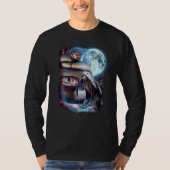 3 Moon Snake Squamata Reptile Animal Tシャツ (正面)