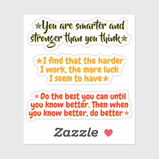 3 Motivational Quotes for Student | Inspirational  シール (シート)