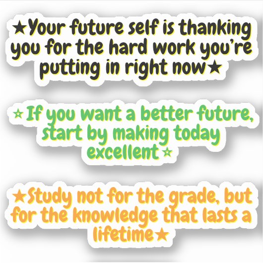 3 Motivational Quotes for Student | Inspirational  シール (正面)