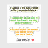 3 Motivational Quotes for Success | Inspirational  シール (シート)