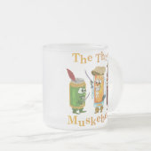 3 Muskebeersおもしろいなビールしゃれ フロストグラスマグカップ (正面右)