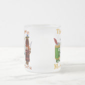 3 Muskebeersおもしろいなビールしゃれ フロストグラスマグカップ (中央)