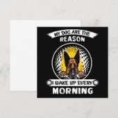 3 My Dogs Are The Reason I Wake Up Every Morning 招待状 (正面/裏面)