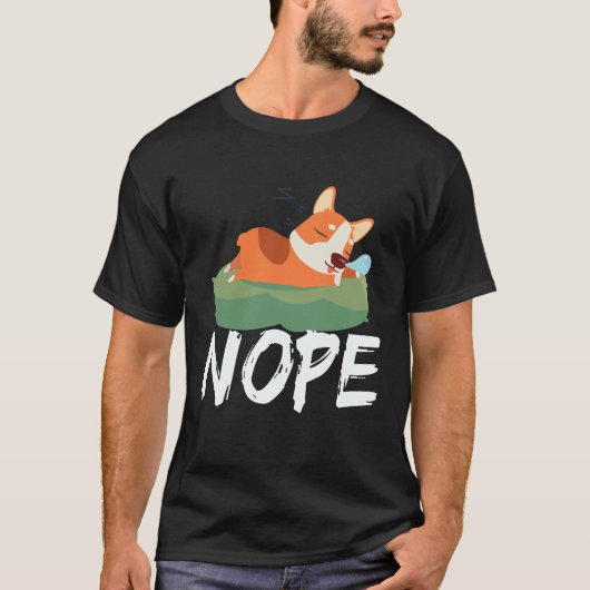 3 Nope - コーギー Tシャツ (正面)