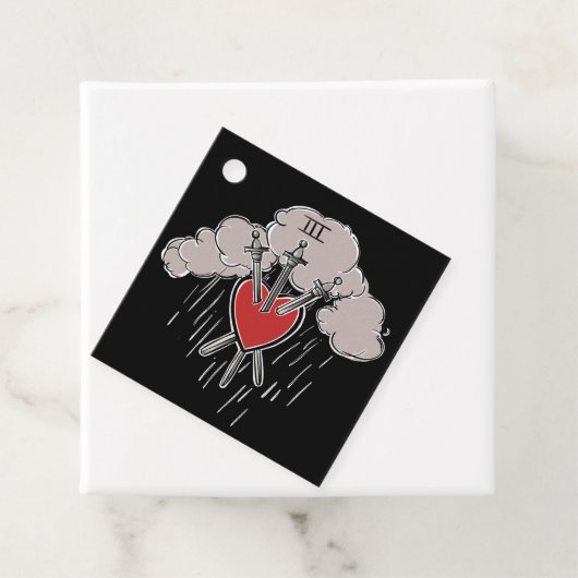 3 of Swords ラブハートタロットイラストリー フェイバータグ (インサイチュ)