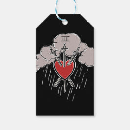 3 of Swords ラブハート タロット イラスト 三 ギフトタグ