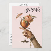 *~* 3 Ornato A101 Cocktail FOTO  FESTA DI ADDIO AL 招待状 (正面/裏面)