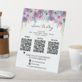 *~* 3 PAYMENTSテーブルテントQRテーブルトップ花 台座サイン (インサイチュ)