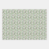 3 pcギフトラップシートセット – クリスマスウォーターカラー ラッピングペーパーシート (正面3)