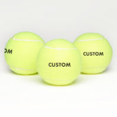 3 Personalized Custom Tennis Balls Blank Template テニスボール (マルチ)