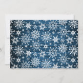 3 PHOTOクリスマスブルー素朴ウッドの挨拶 シーズンカード (裏面)