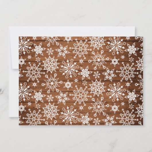 3 PHOTOクリスマスブ素朴ローウッドの挨拶 シーズンカード (裏面)