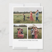 3 PHOTOメリークリスマスミニマリストツリーグリーティング 招待状 (裏面)