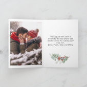 3 PHOTO モダン Merry Christmas Greeting シーズンカード (内部)