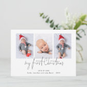 3 Photo 2026カレンダーベビー初めてのクリスマス シーズンカード (スタンド正面)