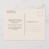 3-Photo Arch Collage Beige日付を保存 ポストカード (裏面)