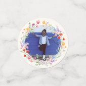 3 Photo Boho Waterカラーフローラグラード写真紙吹雪 コンフェッティ (スモール正面)