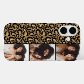 3 Photo Brown And Gold Leopard Print Case-Mate iPhoneケース (裏面 (横))