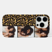 3 Photo Brown And Gold Leopard Print Case-Mate iPhoneケース (裏面 (横))